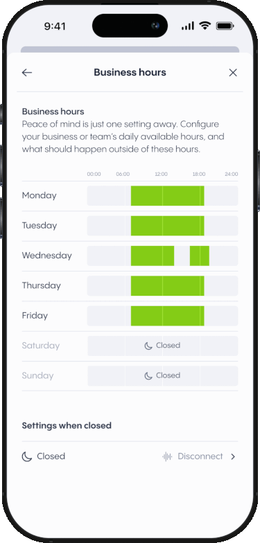 Rinkel app key features GIF - UK